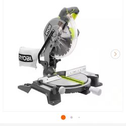 Ryobi 14 Amp Corded 10 in. Compound Miter Saw with LED Cutline used twice Excellent condition