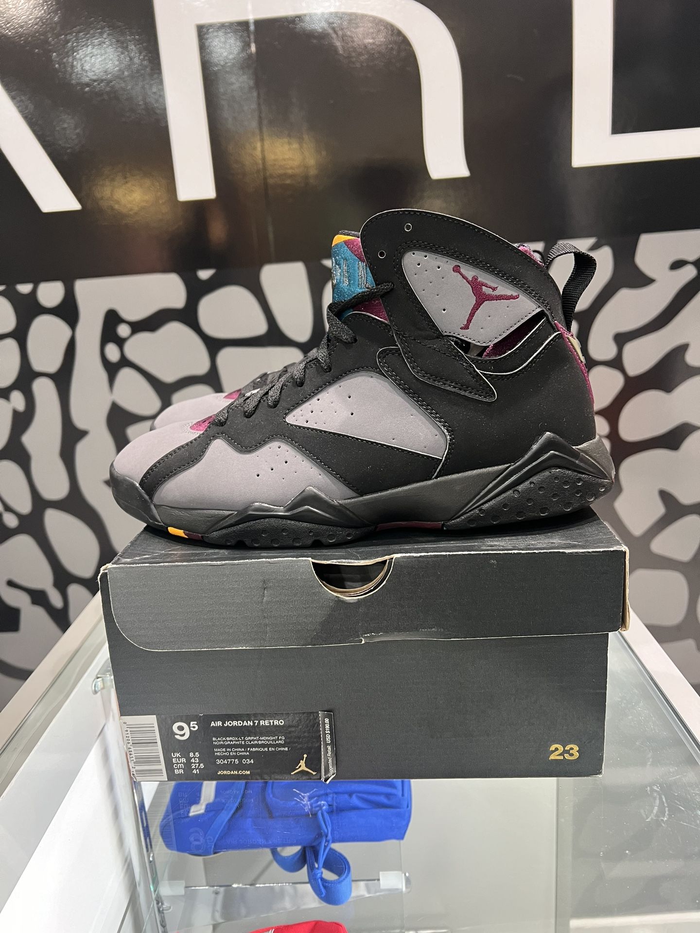 2015 Nike Air Jordan 7 Retro Bordeaux Size 9.5