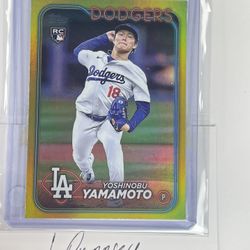 2024 Topps Series 2 - Yoshinobu Yamamoto #553 Gold Foil Rare rookie Card