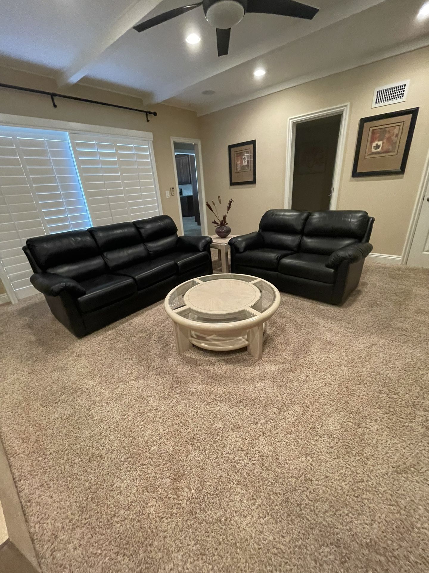 Leather Sofa And Love Seat (Leather Factory)