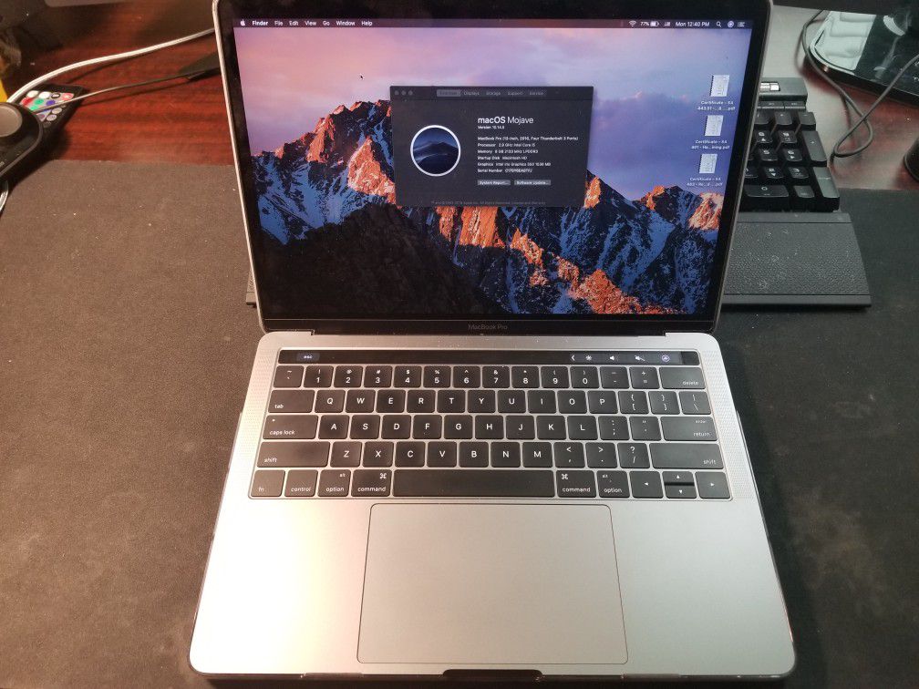 Macbook pro with touch bar 256 gb 2016