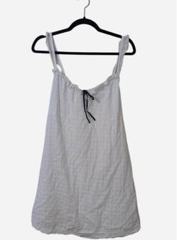 Hollister Co. Women's White and Navy Summer-dresses XL