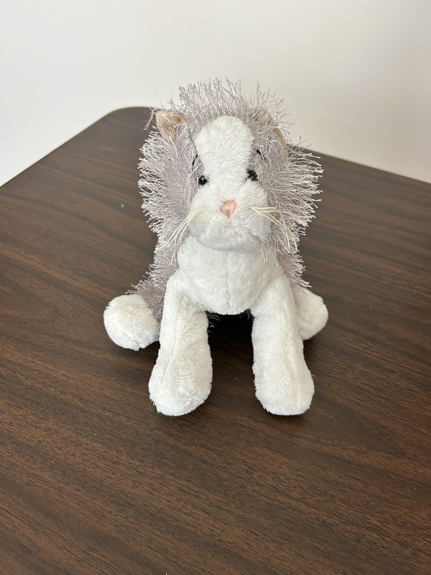 Ganz Webkinz Wire Haired Gray Cat Plush Stuffed Animal Toy Hm015