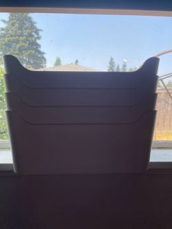White organizer containers