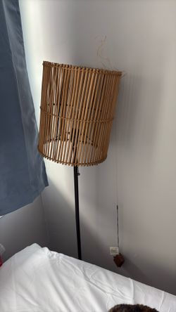 Dim Night Standing Wicker Style Lamp