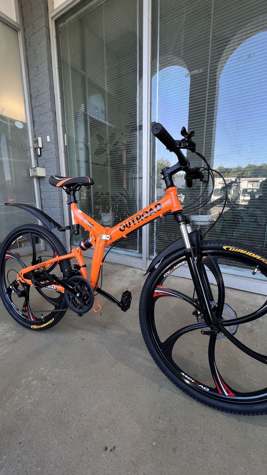 Outroad 26 Inch Folding Mountain Bike,