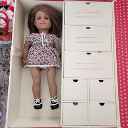American Girl Doll With Box And Accessories 