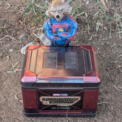 AMC Exclusive Guardians of the Galaxy Vol 3 Rocket Raccoon Popcorn Tin Figure 11" Marvel