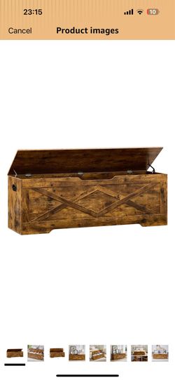 Brand new 55.1" Storage Bench,Storage Chest for Entryway, Mudroom & Bedroom 55.1L”x15.7W”x19.1H” Wooden Storage Bench,Storage Trunk with 2 Safety Hing