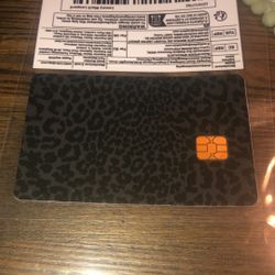 Card Sticker Black Leopard 