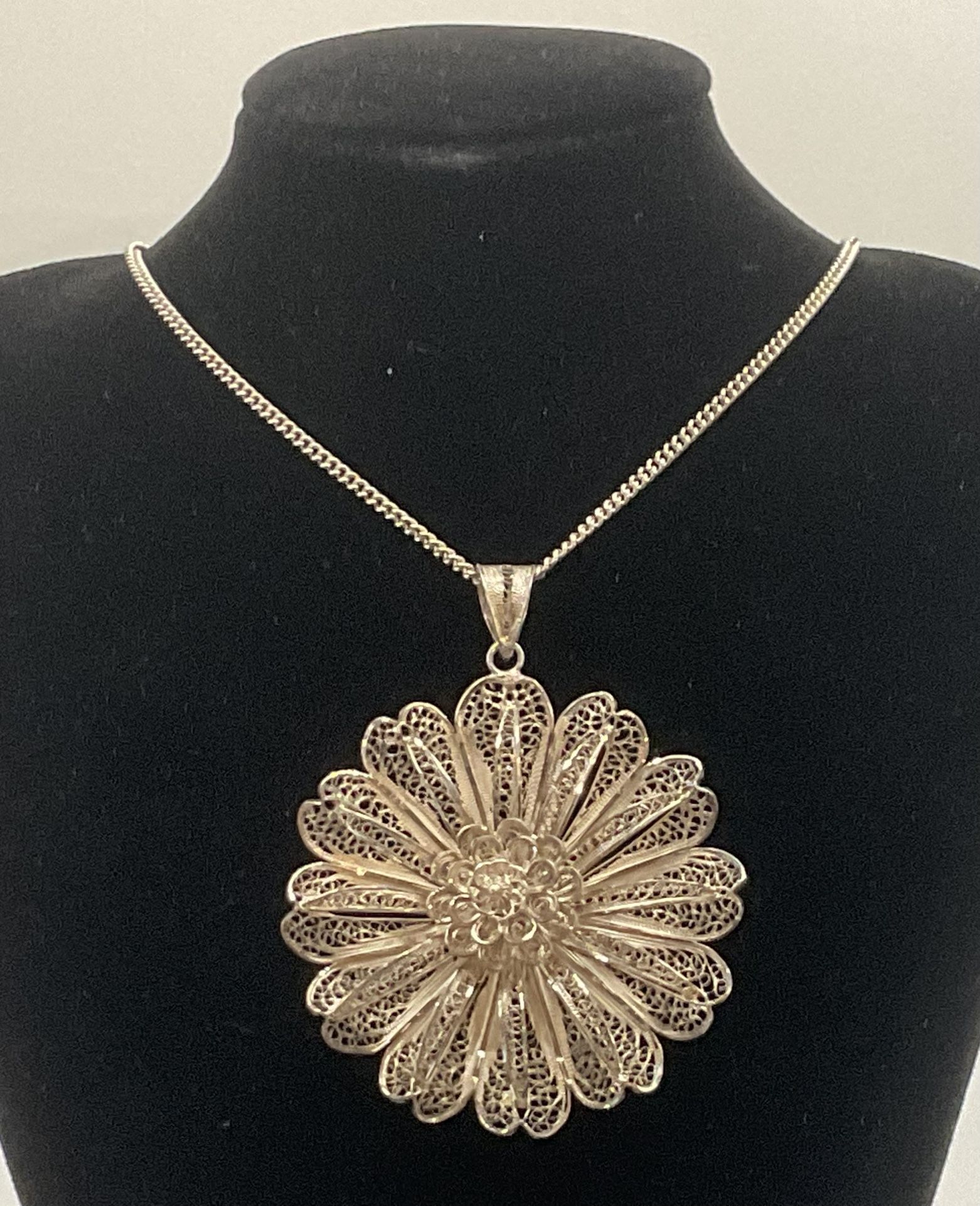 Sterling Silver Filagree20” Necklace