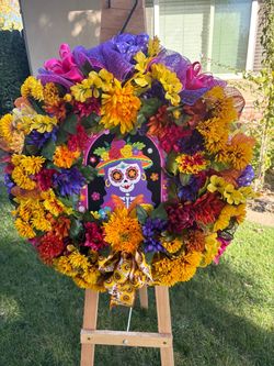 Day of the Dead Floral Wreath