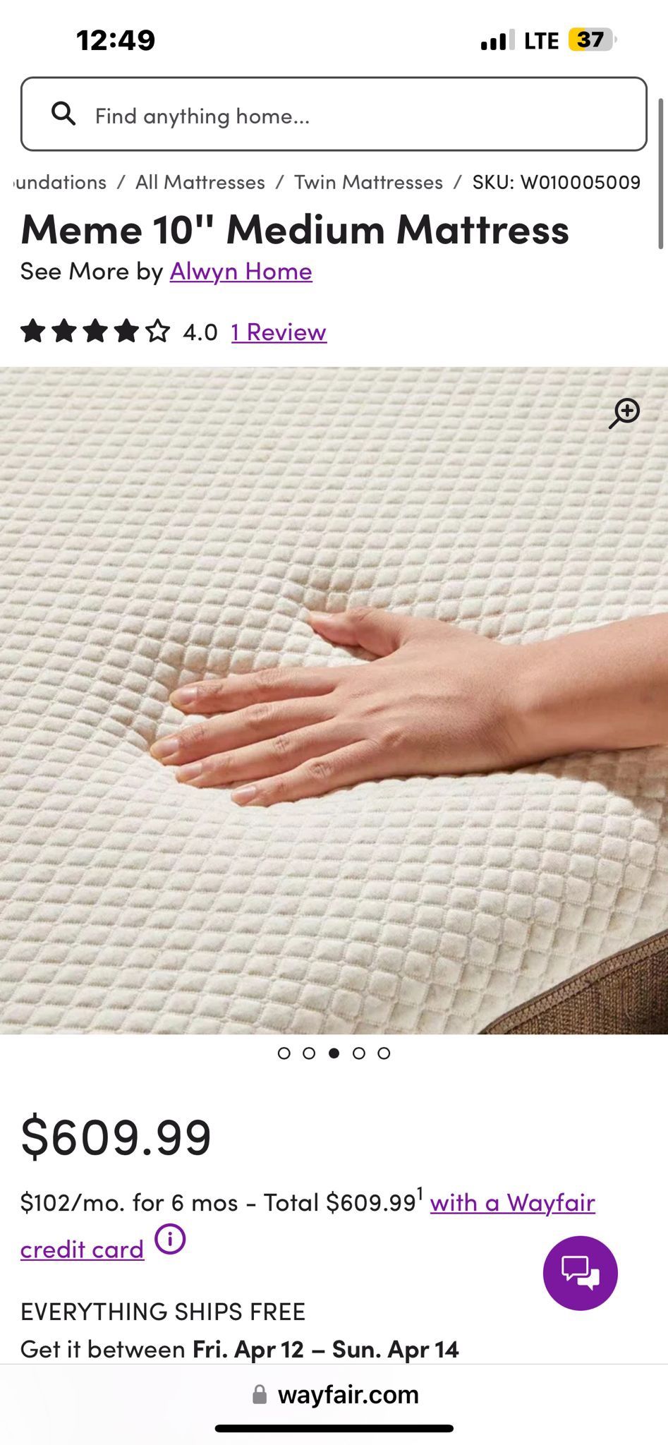 Queen Memory Foam Mattress
