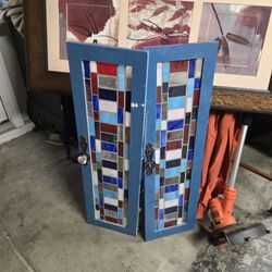 Two Panels With Stained Glass