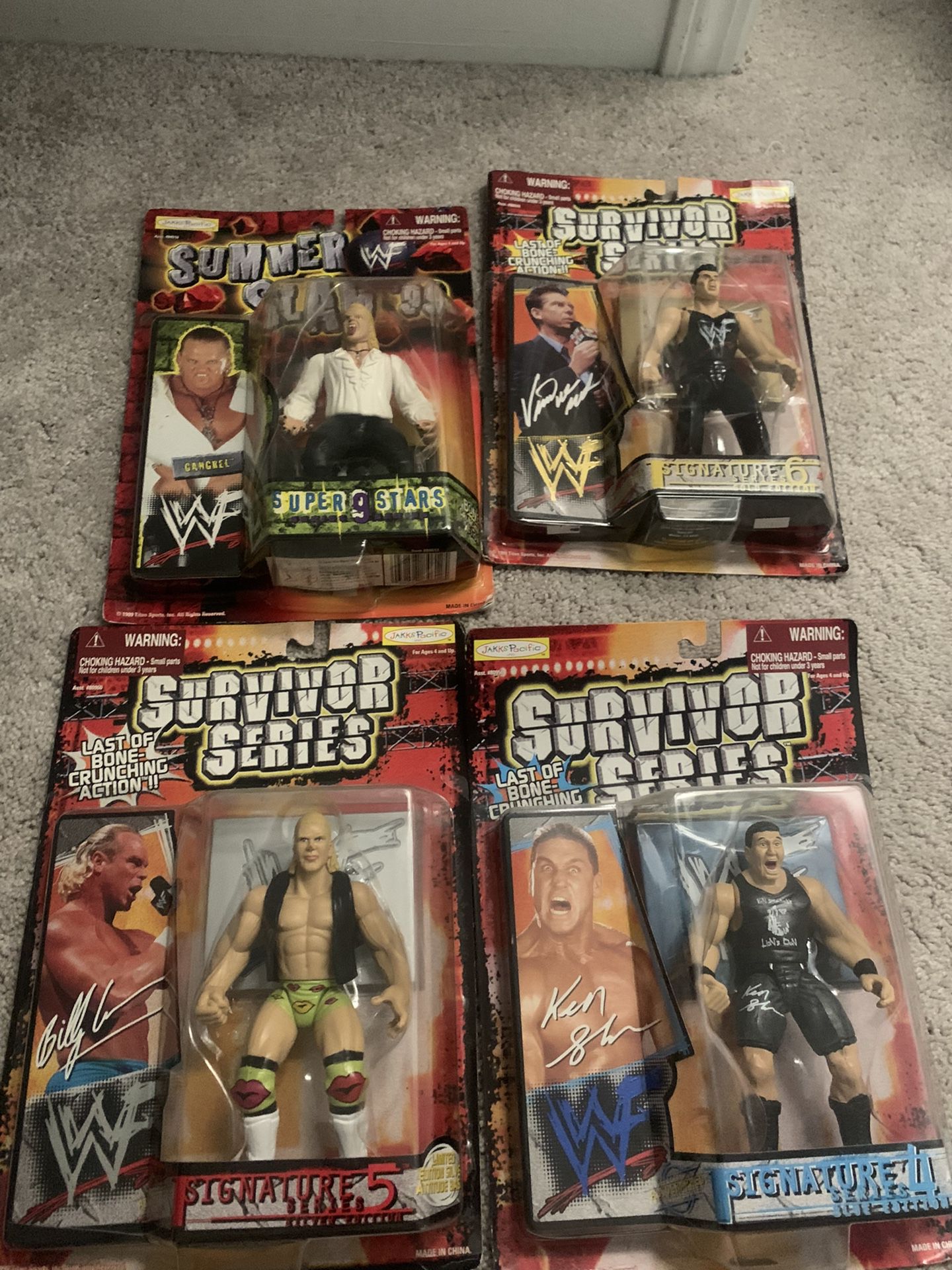 Set Of 4 1999 WWE action Figures New 