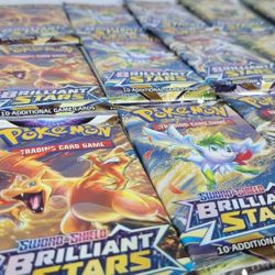 Pokemon Hidden Fates Brilliant Stars Evolutions  Vmax Booster Blister Sealed 