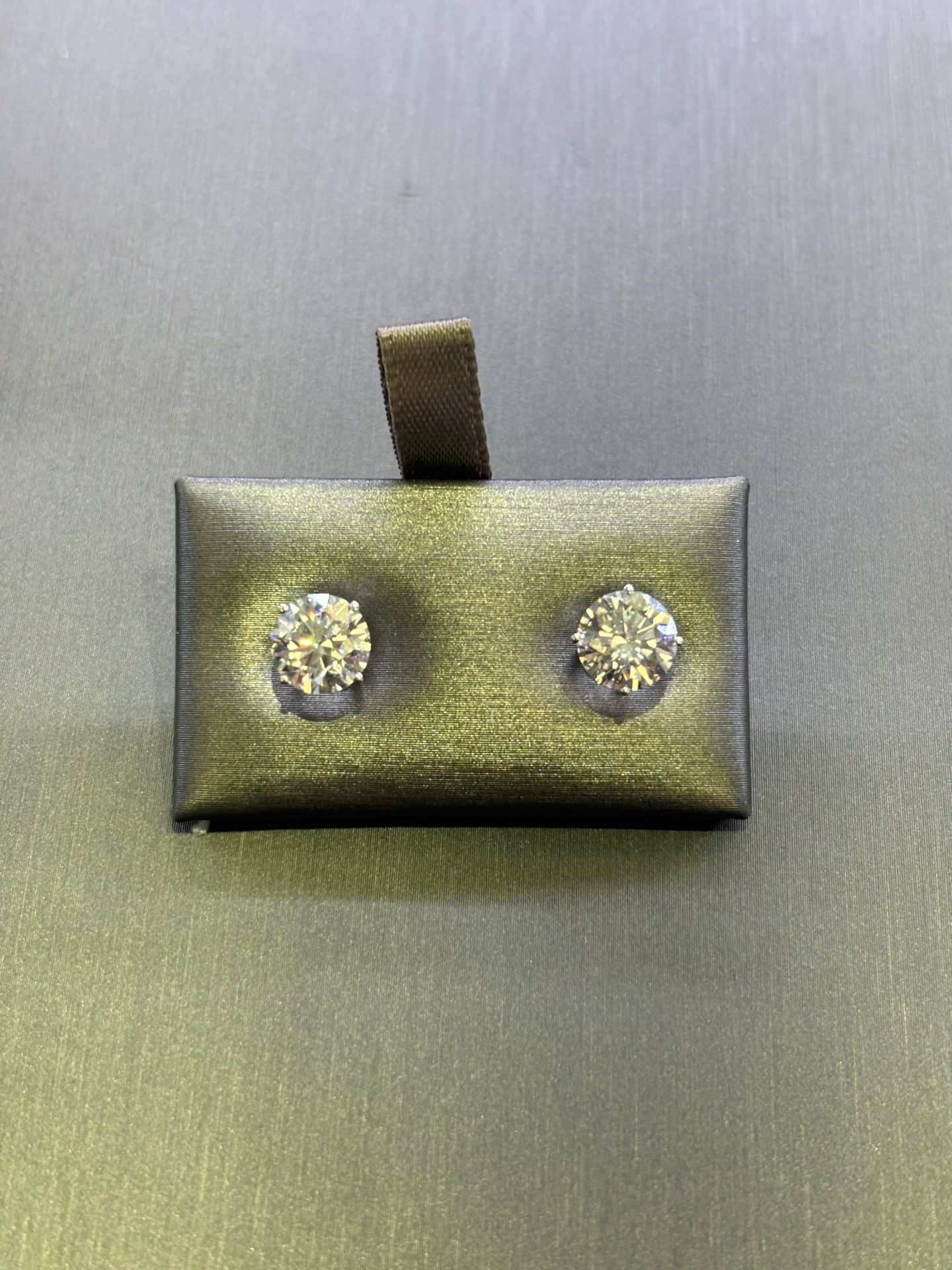 14KT WG 3.00cttw Lab Grown Diamond Stud Earrings