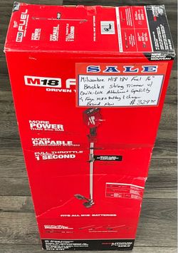 Milwaukee M18 18V Fuel 16” Brushless String Trimmer W/ Quik-Lok Attachment Capability & Forge XC8.0 Battery & Charger New