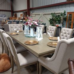 Elegant Dining Room Table Set / 8 Seats
