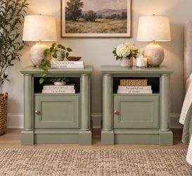 Sage Green Nightstand Set of 2