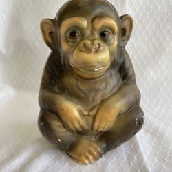 Vintage Ceramic Monkey (Chimpanzee) Bank