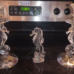 Waterford Crystal Seahorse Centerpiece 