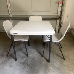 Lifetime Foldable Table & Stackable Chairs