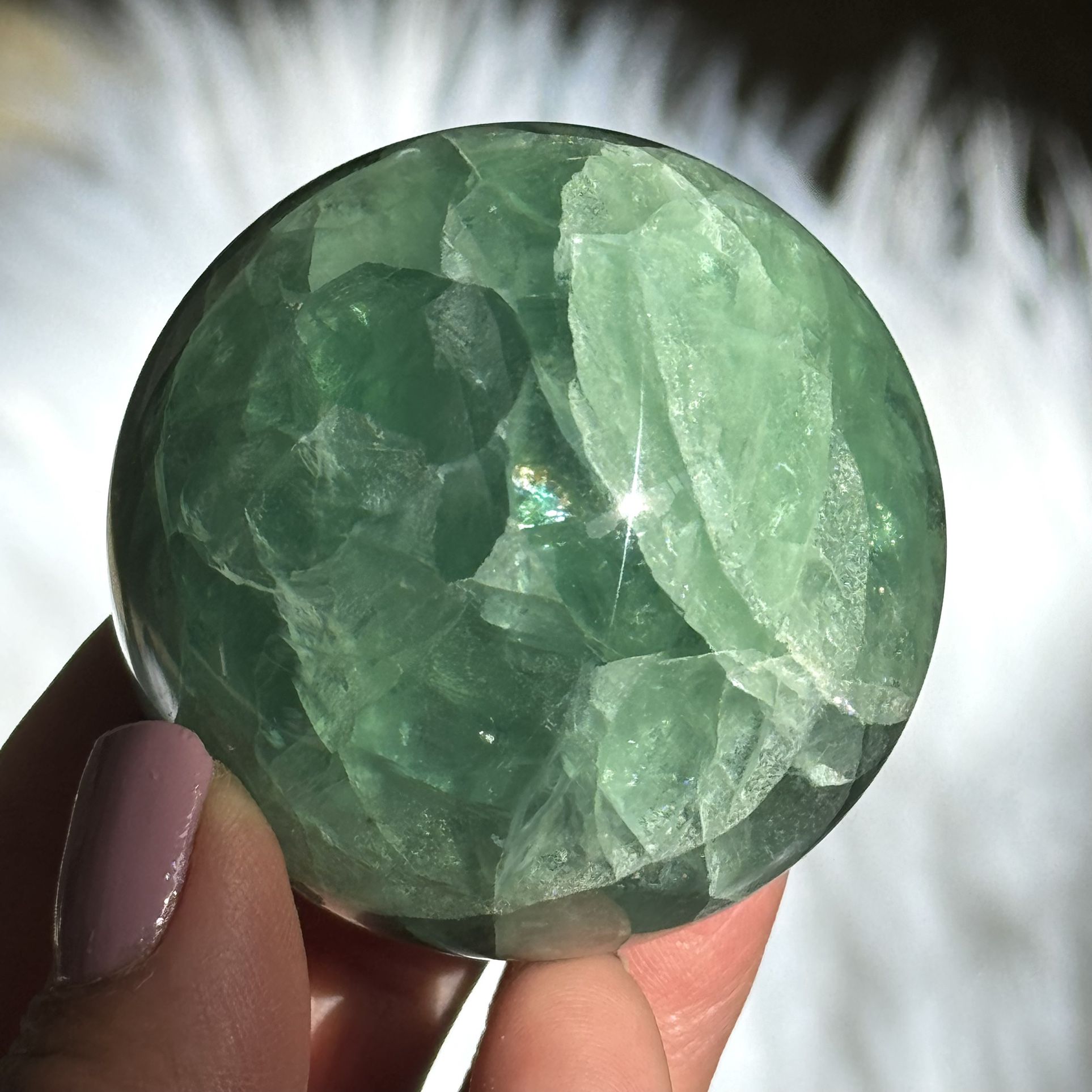 Green Fluorite Sphere