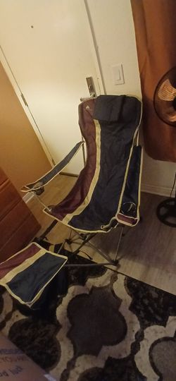Ozark trail folding chair , luxury lounger w/ foot rest and padded head rest