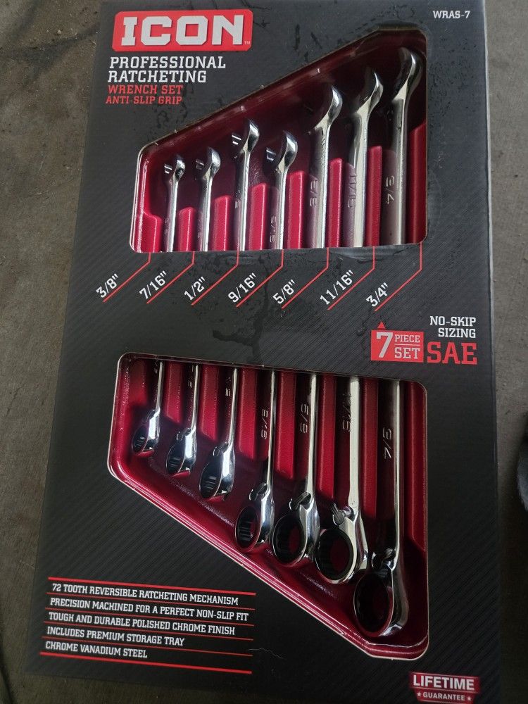 Icon Professional Ratcheting Wrench Set