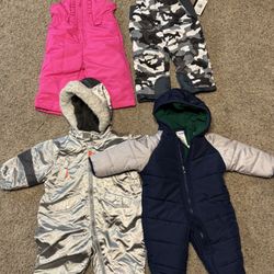 12 Month Snowsuits/Bibs