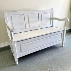 Storage bench white