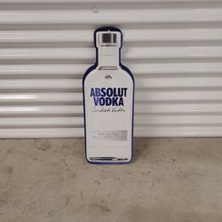 Absolut Vodka Metal Bar Sign