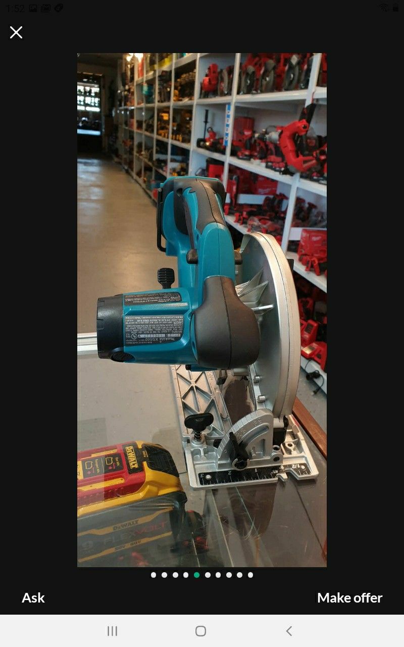 MAKITA 18V CORDLESS CIRCULAR SAW 6-1/2" IN. NO BATTERY NO CHARGER SOLO LA HERRAMIENTA