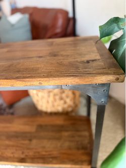 World Market Rustic Wood Sofa Table