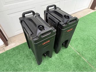2x VEVOR 5 Gallon Insulated Drink Dispensers, Hot and Cold