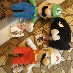 Brand New Super Mario All-Star Collection Plushies 12 Each