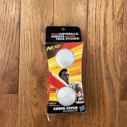 New NERF Curve Pitch Baseballs Ball Training Aids Curveballs Sinkers Hasbro