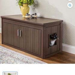 Cat Litter Box Hider Bench Seat 