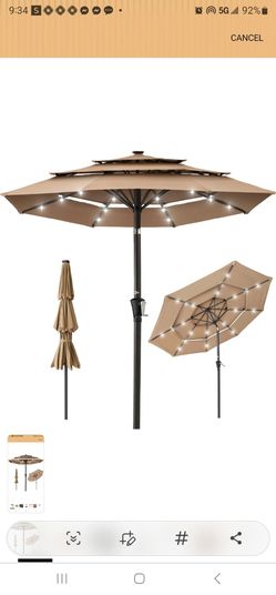 New 10ft tilt Led umbrella firm price