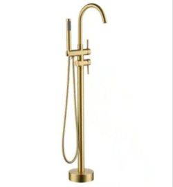 Boyel 2-Handle Freestanding Bathtub Faucet In Gold