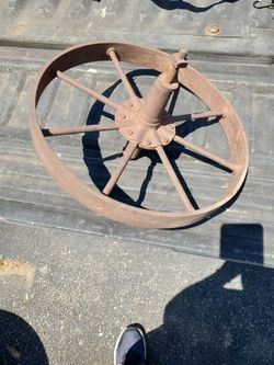 Antique Iron Wagon or Cart wheel