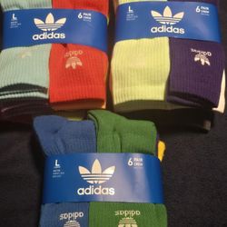 Adidas Men's Crew Socks - Multicolor Pack X3 Bundled