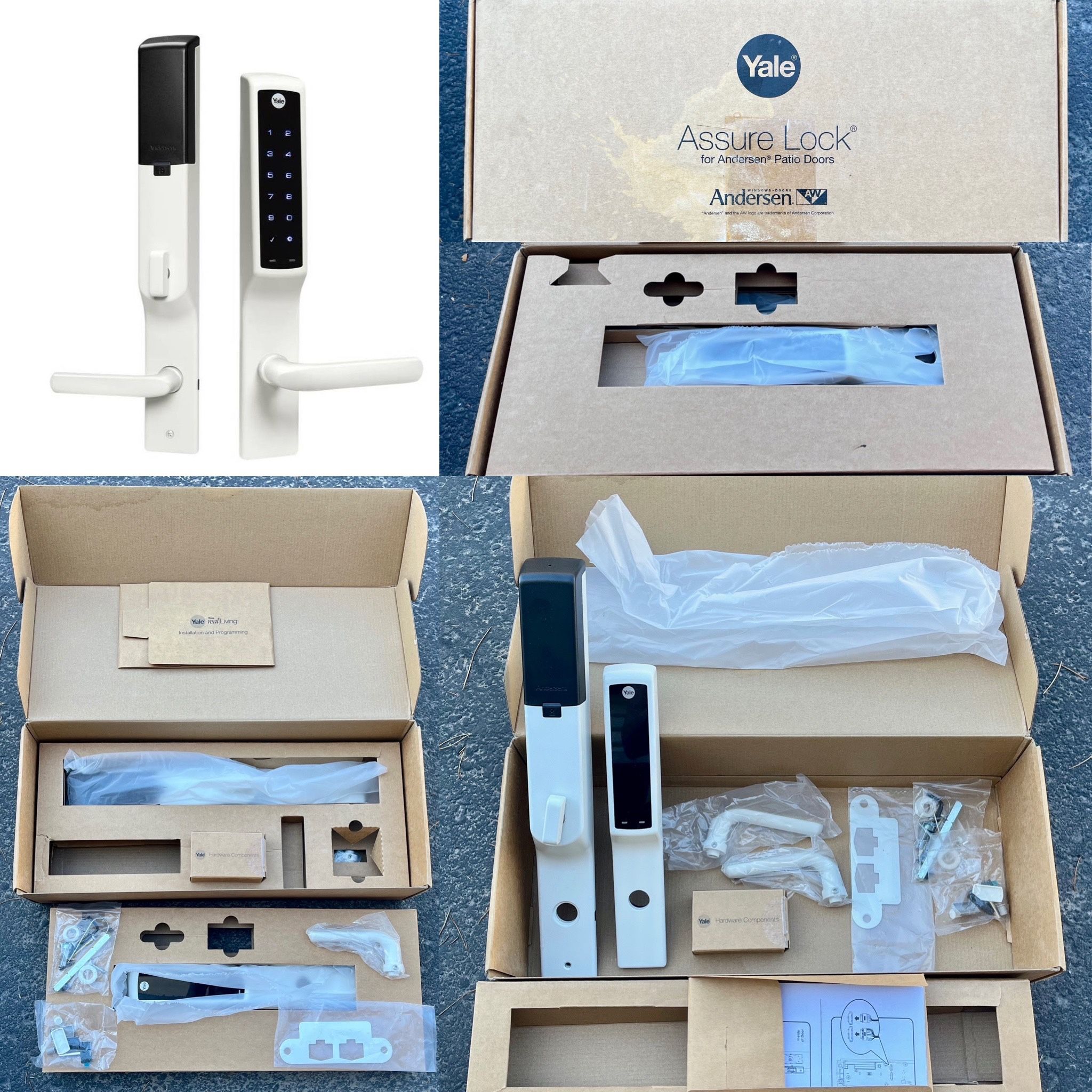 NEW IN BOX Yale YRM276 NR WHT Assure Lock For Anderson Patio Doors
