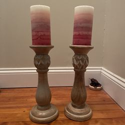 Candle Holders With Candles 
