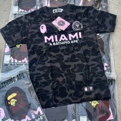 Black and pink Miami bape jersey 
