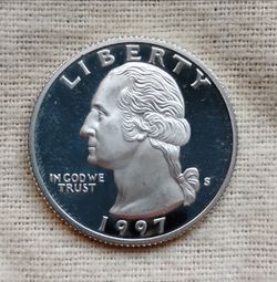 Silver PROOF quarter, 1997 S