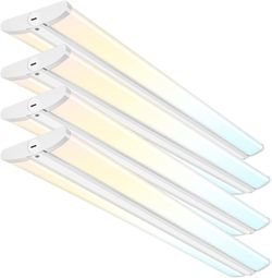4ft LED Wraparound Light 4-Pack Selectable Watt CCT Flush Mount Ceiling Kitchen