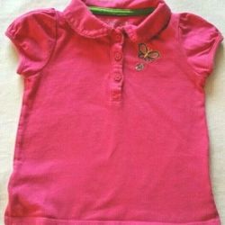 Arizona Jeans Co. Girls 24M Pink Short Sleeve Shirt
