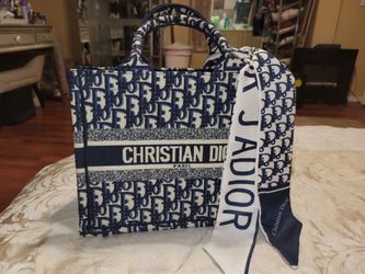 Christian Dior Book Tote Bag with Scarf